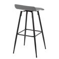 thumbnail image 3 of Modern Bar Stool Set of 2, 30 Inch Counter Height Faux Leather Stools with Metal Frame for Kitchen Island, 3 of 4