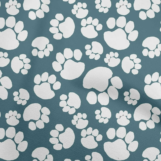 oneOone Rayon Dark Teal Green Fabric Dog Craft Projects Decor Fabric Printed By The Yard 56 Inch Wide