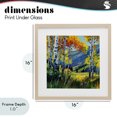 thumbnail image 4 of Stupell Industries Contemporary Autumn Golden Birch Grove Birch Framed Print Under Glass, 16 x 16, by Kate Jarvik Birch, 4 of 8