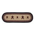 thumbnail image 3 of VHC Brands Braided Cotton Table Runner 8x24, Cotton Dining Room, Kitchen Table Runner, Jute Style, Farmhouse, Stenciled, Connell Collection, Rectangle 8x24, Stars, Burgundy, 3 of 5