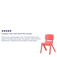 thumbnail image 5 of Emma + Oliver 4 Pack Red Plastic Stack School Chair with 12" Seat Height - Kids Chair, 5 of 13