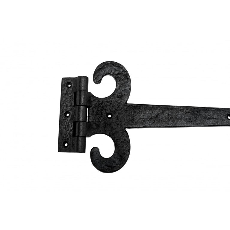 4 Black Wrought Iron Strap Hinges - 18 Inch, For Doors, Gates, Cabinets, Colonial Style