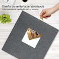 thumbnail image 2 of Álbum de fotos de tapa dura de lino, con capacidad para 600 fotos, ideal para guardar los recuerdos de la familia, bodas, aniversarios y vacaciones. (Gris), 2 of 4