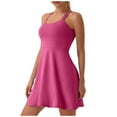 thumbnail image 1 of asddcavvf Robes pour Femmes Robe de Tennis pour Femmes Col Carré Sans Manches Robe Athlétique Fente Latérale Évasée, 1 of 9