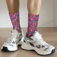thumbnail image 6 of Bingfone Compression Socks for Women and Men Long Socks for Running Athletic Cycling Nurse- Summer Flamingo, 6 of 6