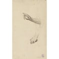 thumbnail image 3 of Narcisse-Virgile Diaz de La Peña 10x14 Black Modern Framed Museum Art Print Titled - Right and Left Hand Sketch, 3 of 5