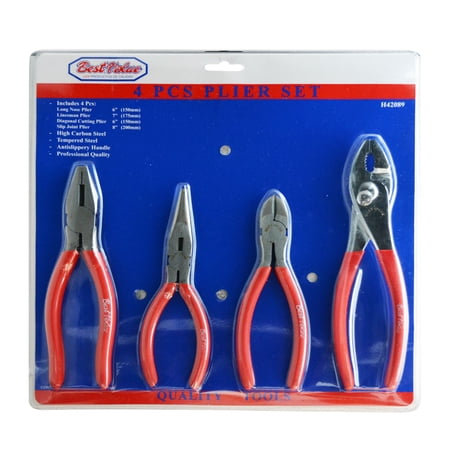 UPC: 0854988007052 | Best Value H42089 Comfort Grip Cutting Plier with Antislippery handles 4-Piece Set