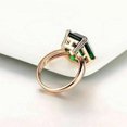 thumbnail image 2 of 3Ct Radiant Cut Lab Created Green Emerald Wedding Engagement Ring 14K Rose Gold Plated Silver, 2 of 3