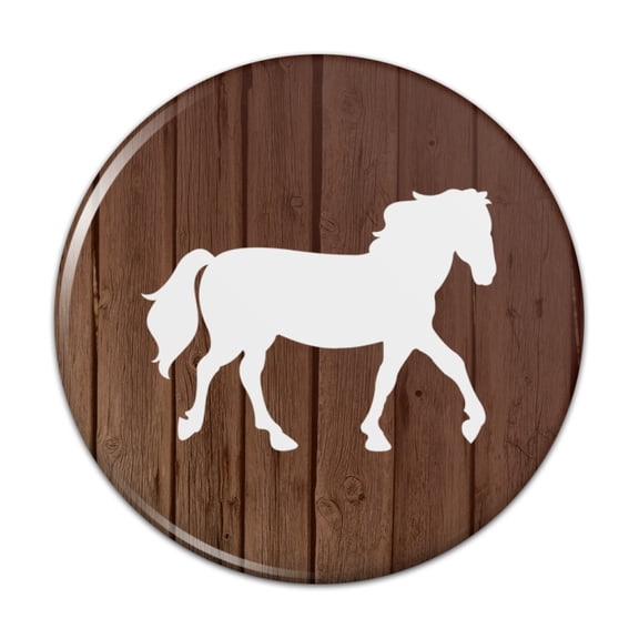 Horse Silhouette Cowboy Western Pinback Button Pin