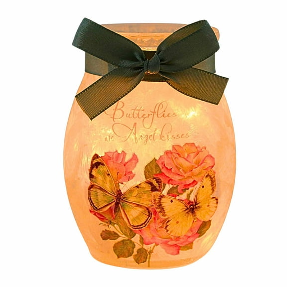 Stony Creek Butterfly Kisses Pre-Lit Small Glass Electric Flowers Jsk3280 Green