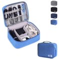 thumbnail image 1 of Electronics Organizer Waterproof Carrying Case - Universal Travel Digital Accessories Storage Bag for Portable Charger, Cables, Earphone, Ipad Mini, iPhone, Cord, Customize Inside with Dividers, 1 of 7