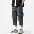 thumbnail image 3 of Mgmyaa Men's Capris Casual Below Knee Multi Pocket 3/4 Cargo Shorts Relaxed Fit Pants, 3 of 4