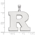 thumbnail image 2 of 925 Sterling Silver Rh-plated LogoArt Rutgers XL Pendant; for Adults and Teens; for Women and Men, 2 of 2