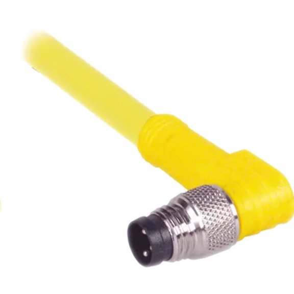 PSW 3M-4 TUR PCB Cable M8 3C 24AWG 4A Yellow 4M PICC