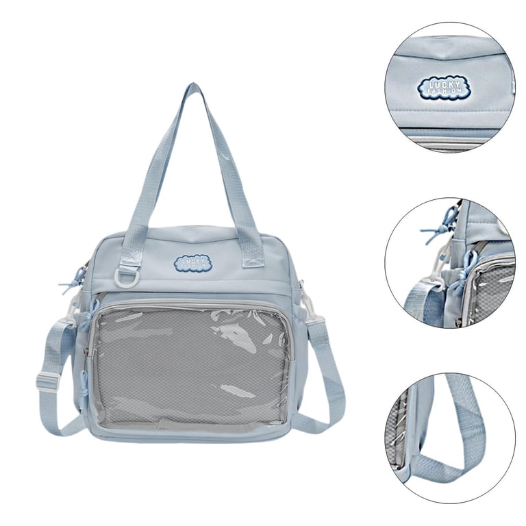 clear mini backpack ita HFPPXHSY Bag Pin Display Japanese Kawaii Casual for Travle Cosplay with Insert (Blue) : Clothing, Shoes & Jewelry Mini Transparent Ita Bag Backpack