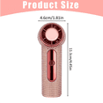 thumbnail image 3 of Studded Handheld Fan Usb Rechargeable Portable Powerful Airflow Long Battery Life Silver, Hand Fan Rhinestone Embellished Powerful Airflow Usb Rechargeable Compact & Portable Multiple Fan Speeds, 3 of 6
