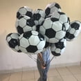 thumbnail image 2 of 1 juego de globos de fútbol de 18 pulgadas, globos de látex negros y verdes para cumpleaños de niños, baby shower, decoración para fiestas deportivas de fútbol, gobos de aire, juguete para niños, 2 of 5