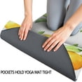 thumbnail image 3 of Yellow Lemon Fruit Slices White Pattern Hot Yoga Mat Towel Non Slip for Hot Yoga - Quick-Drying Yoga Mat Cover with 4 Corner Pockets with Travel Bag - Hot Yoga Towel Non Slip 70"x26", 3 of 6