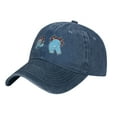 thumbnail image 3 of ZICANCN Adjustable Baseball Cap Women, Funny Monster Cute Shush Hats for Men Adult Washed Cotton Denim Baseball Caps Fashion, Navy Blue, 3 of 6