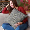 thumbnail image 2 of Plutus 20" x 20" Dotted Luxury Throw Pillow in Blue, 2 of 9
