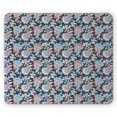 thumbnail image 1 of Floral Mouse Pad, Victorian Retro Renaissance Blooms with Folk Batik Influences, Rectangle Non-Slip Rubber Mousepad, Charcoal Grey Coral Blue, by Ambesonne, 1 of 2