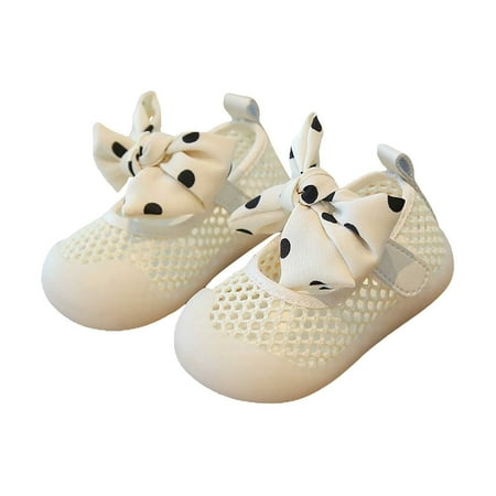 

QWZian Toddler Baby Girls Shoes Breathable Shoes Bow Strap Sandals Girl Sandals Baby Soft Shoe Cover Sandals 0 To 6 Years Sizes 6 (12-18 Months)
