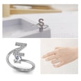 thumbnail image 5 of Sonducket Cobre Mayúscula Anillo abierto Anillos de compromiso portátiles Fiesta Maquillaje Joyería Cumpleaños Festival de Navidad Regalos Z Type3 NO3, 5 of 5