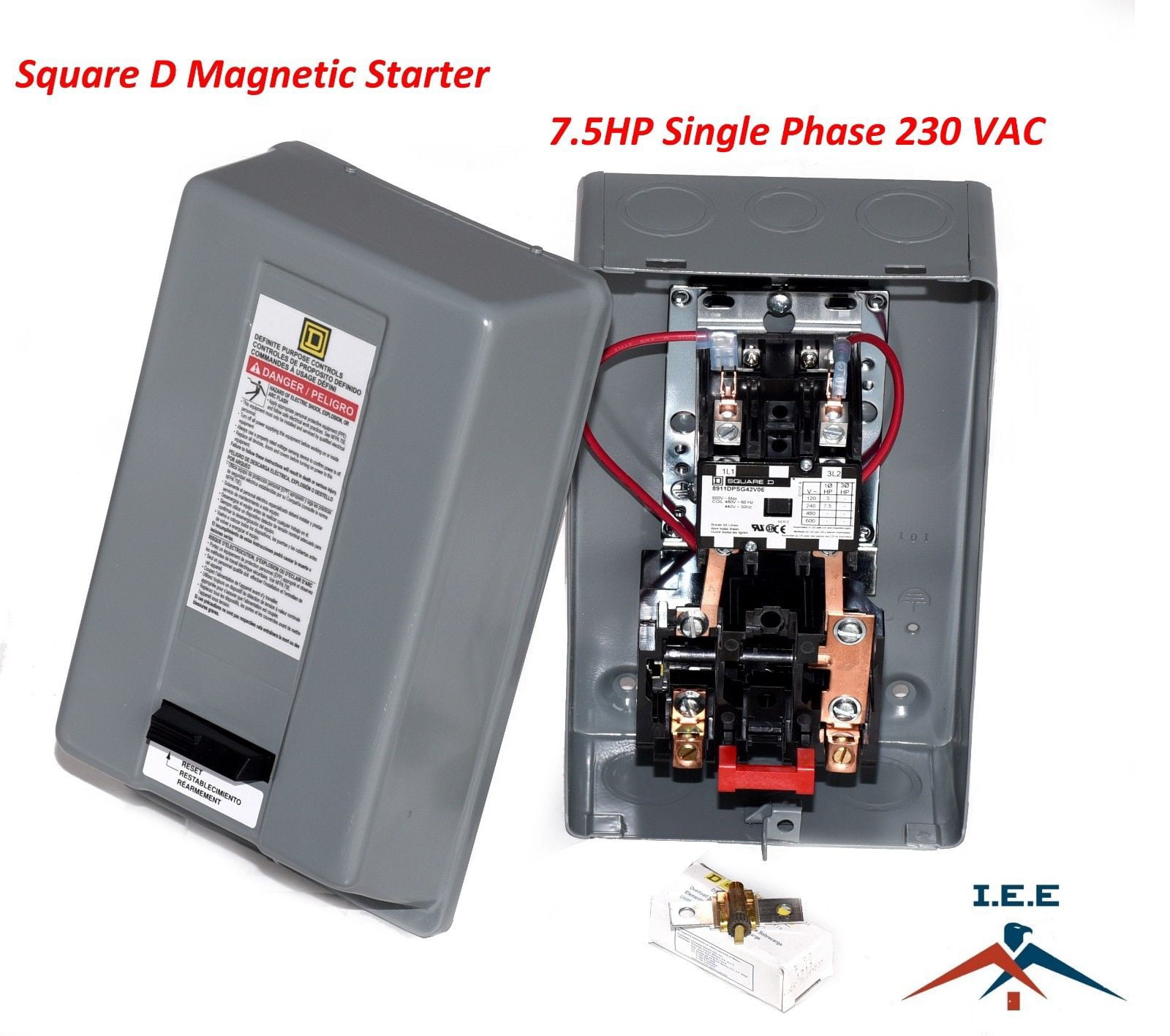 Square D 7.5hp 1 Phase 208-240 Volt 40amp OEM Magnetic Starter for sale online 8911DPSG42V09 