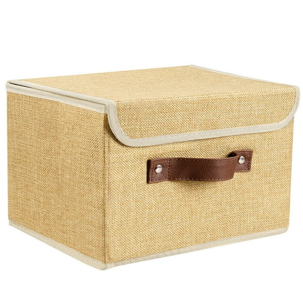 Collapsible Fabric Cube Storage Bins, Yellow Fabric Storage Box Uk