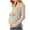 YFZ47-Khaki, variant on Wrap V Neck Maternity Nursing Long Sleeve Shirts Ribbed Stretchy Side Ruched Pregnancy Casual Blouse Tops for Pregnant Women,Sizes M