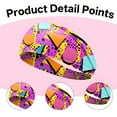 thumbnail image 6 of TELOLY 4Pcs Sweat Band,80s Retro Print Headbands,Polyester Head Bands for Women, 6 of 7