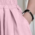 thumbnail image 4 of Baggy Wide Leg Pants Girls Cotton Barrel Pants Sun Protection Mosquito Proof Mid Waisted Balloon Pants with Pockets 5-15Y Pink, 4 of 7