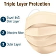thumbnail image 5 of Disposable Face Mask, 3-Ply with Ear Loop (50 Individually Wrapped) - Nude, 5 of 11