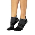 thumbnail image 2 of Injinji Unisex Run Midweight No Show Comfortable Toe Socks, Black/Gray, Sizes, 2 of 6