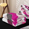 thumbnail image 6 of Homewish Pink Boho Swirl Zipper Full Size Comforter Sets with Fitted Sheet and 2 Pillowcases,Aesthetic Artwork Zipper Bedding Set,Black Reversible,4pcs, 6 of 8