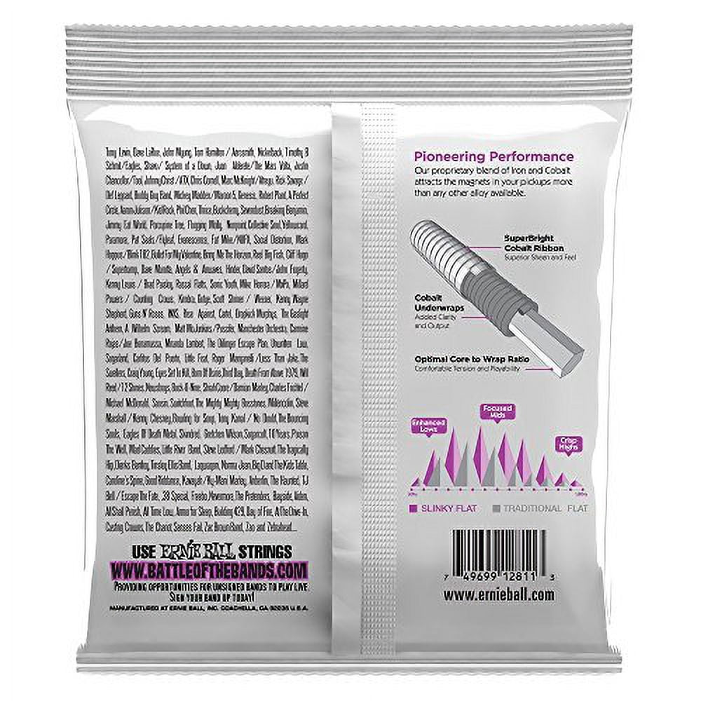 Ernie Ball Power Slinky Flatwound Electric Bass Strings - 55-110 Gauge