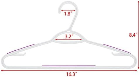 30 Pack Bendable Plastic Hangers Light-Weight Non-Slip Clothes/Suit Hangers (Purple)