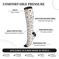 thumbnail image 2 of Sikiie Geometric Retro 1 Pairs Compression Socks for Men and Women 15-20 mmHg Running Support Socks, 2 of 7