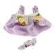 thumbnail image 1 of Ropa para muñecas en miniatura perfke elegante y bonita traje de flores violetas, 1 of 9