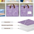thumbnail image 6 of Foldable Storage Basket Waterproof Fabric Features Metal Frame + Hollow Board Support For Clothing and Toy Storage Mediumx2 Elegant Lavender Design, 6 of 8