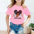 thumbnail image 2 of WEAIXIMIUNG 5 Filles Enfants Filles Mignon Mode Imprimé Col Rond Décontracté Ample Confortable Manches Courtes T-Shirt d'Été, 2 of 4