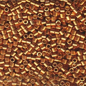 Duracoat Galvanized Yellow Gold Miyuki Delica Beads 10/0 DBM1833-TB