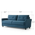 thumbnail image 6 of Zinus Ricardo Fabric Sofa Couch, Lyon Blue, 6 of 7