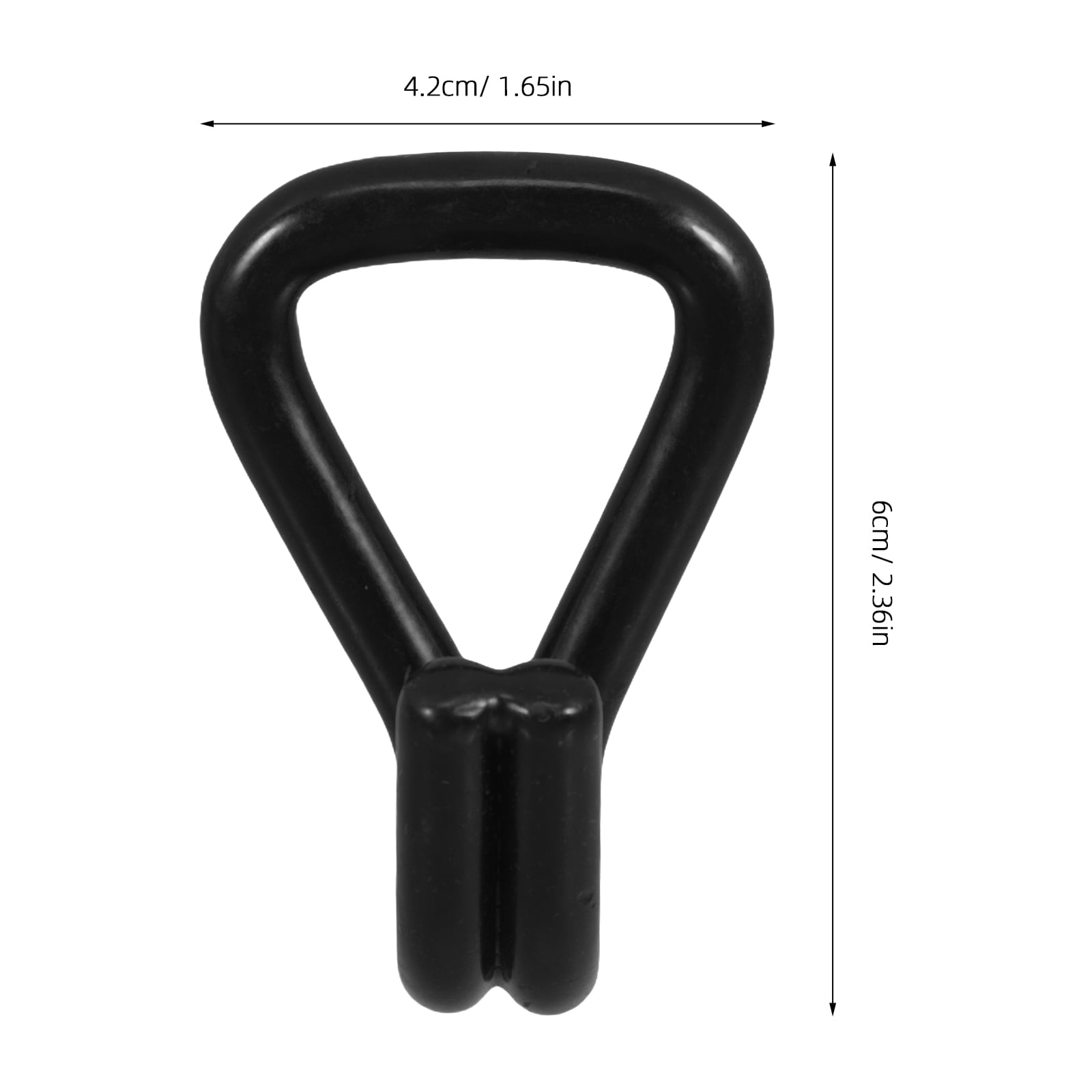 10 Pcs Double J Hook Towing Hooks Tear-able Pets Large Tools Black