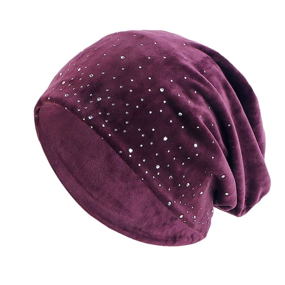 Hats for women Starry Velvet Pullover Cap Ear Protection Warm Autumn Winter Headwear