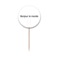 thumbnail image 1 of Hello World French Art Deco  Fashion Toothpick Flags Round Labels Party Decoration, 1 of 3
