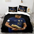thumbnail image 1 of Housse de Couette en Microfibre 100 %, Ensemble de Literie Impression Numérique 3d Mbappe, 3 Pcs, 1 of 5