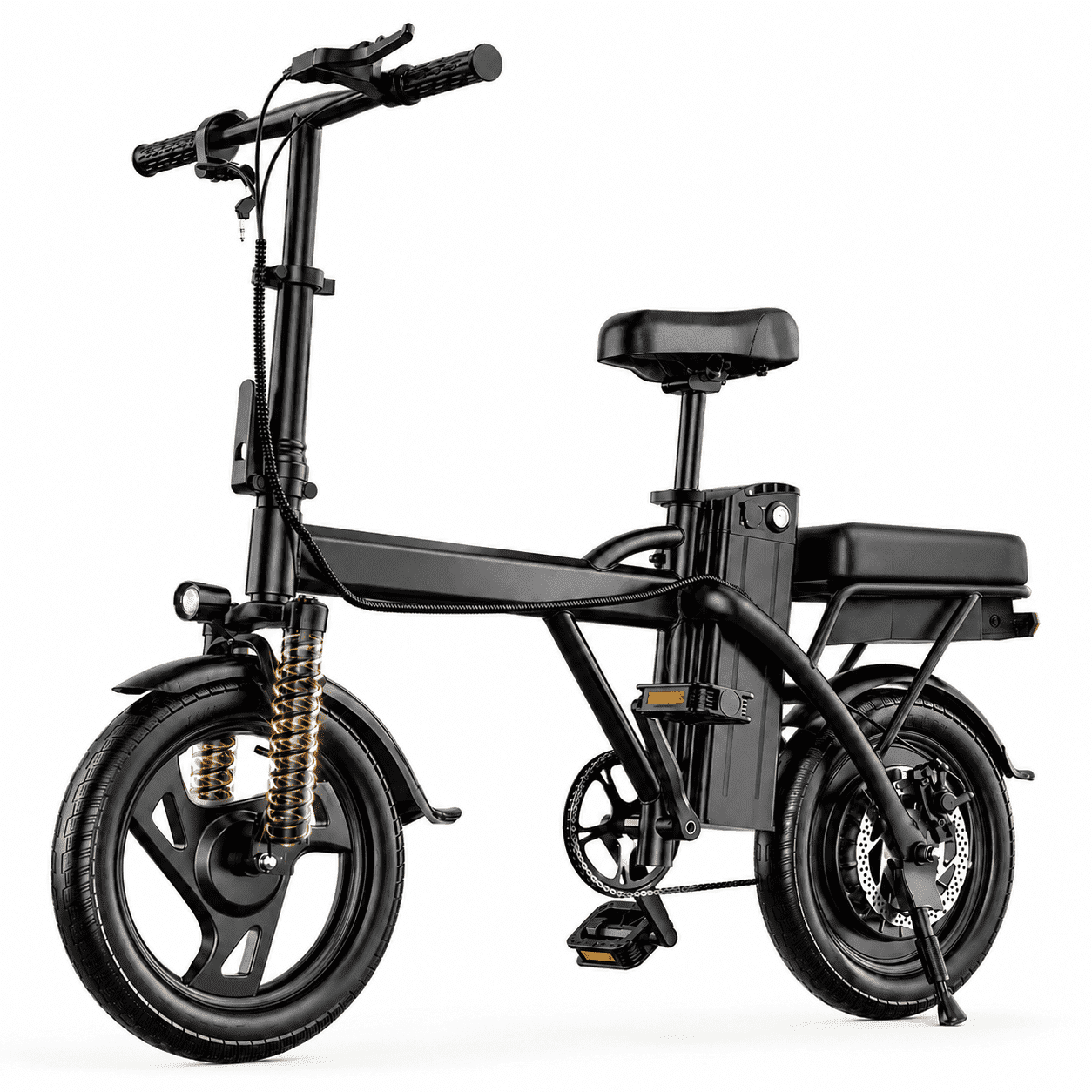 Electric Bike for Adults 500W Motor 20 MPH Max Speed Foldable Ebike 14" Electric Bicycles Max 20 Miles Range (Pedal Assist Mode) Mini E Bikes