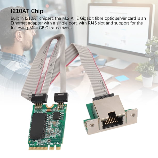 Gigabit Ethernet Card, High Speed Single Port Card M.2 A+E Bent