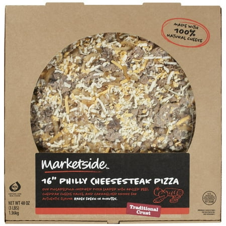 Marketside Philly Cheesesteak Traditional Crust Pizza, 48 oz